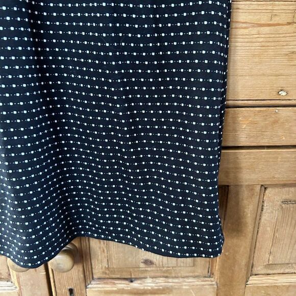 Maeve Small Dress Black White Polka Dot Anthropologie Short Sleeve Button - Picture 6 of 12